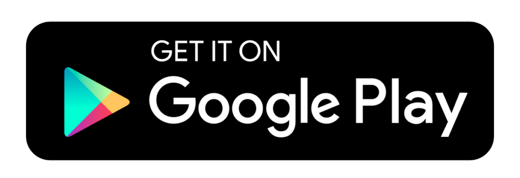Black Get It On Google Play logo on a transparent background