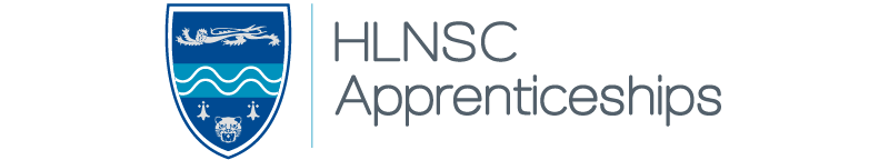 HLNSC Apprenticeships logo on a transparent background, centre aligned