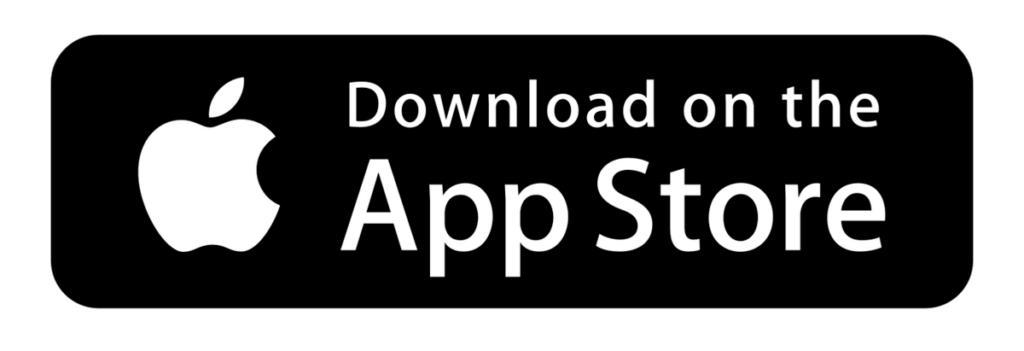 Black Download on the App Store logo on a transparent background