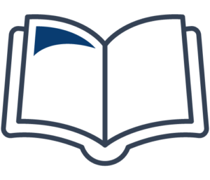 Icon of an open book on a transparent background