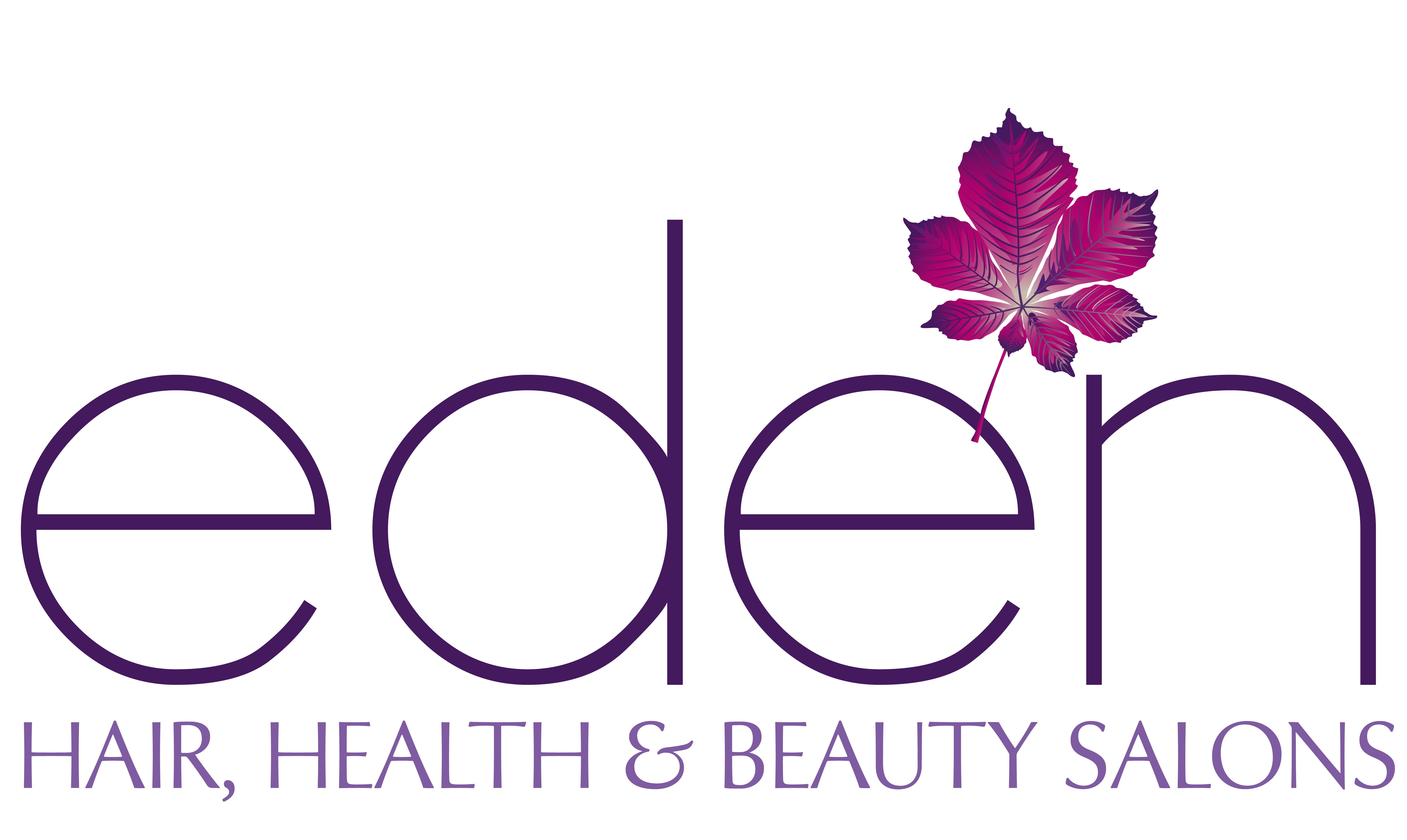 Eden Hair, Health and Beauty Salons Logo on a transparent background