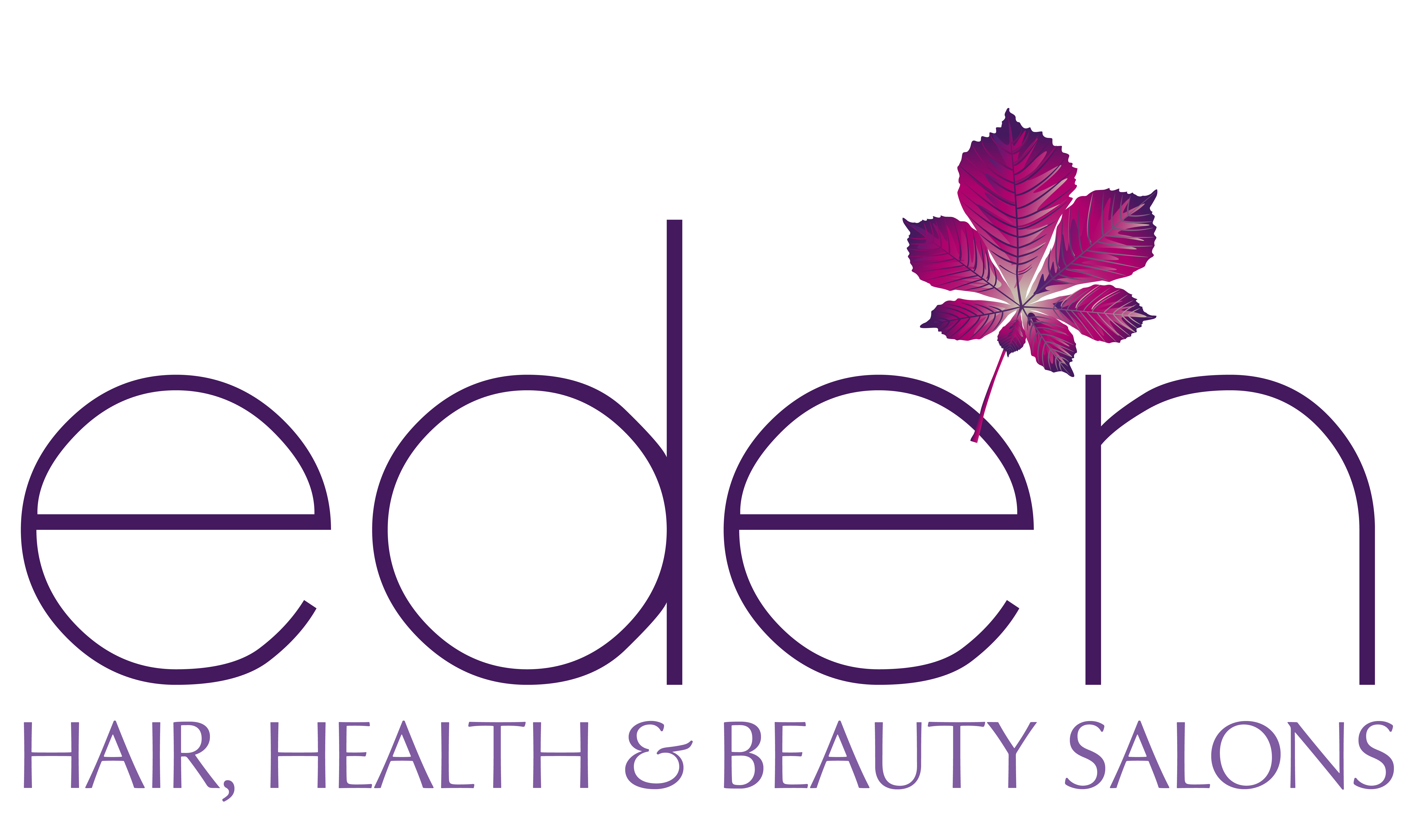 Eden Hair, Health and Beauty Salons Logo on a transparent background