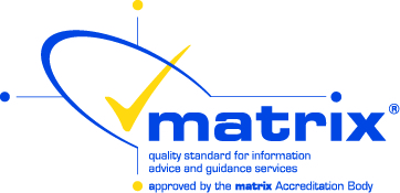 Matrix logo with text and graphics on a white background