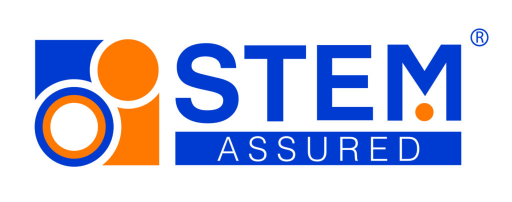 STEM logo with text and graphics on a white background