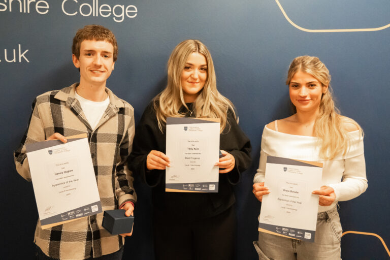 College apprenticeship award winners